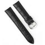 Correa de Reloj de Cuero Cocodrilo - Negro